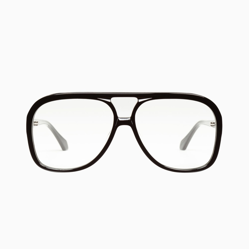 Valley Eyewear Bang Glasses in Gloss Black w. Matte Black Metal Trim NIB